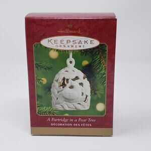 2001 Hallmark A Partridge in a Pear Tree Keepsake Christmas Holiday Ornament